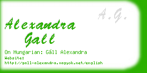 alexandra gall business card